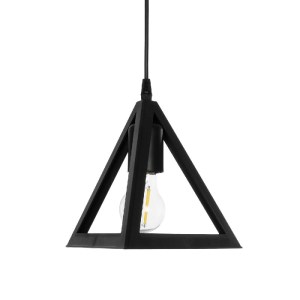 glo-203-0159-203_0159_4 GLOBOSTAR® TRIANGLE 203-0159 ΜΟΝΤΕΡΝΟ ΚΡΕΜΑΣΤΟ ΦΩΤΙΣΤΙΚΟ ΚΑΜΠΑΝΑ ΜΟΝΟΦΩΤΟ 1 X E27 IP20 ΜΑΥΡΟ ΠΛΑΣΤΙΚΟ - Μ24 X Π24 X Υ86CM