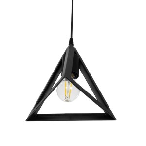 glo-203-0159-203_0159_5 GLOBOSTAR® TRIANGLE 203-0159 ΜΟΝΤΕΡΝΟ ΚΡΕΜΑΣΤΟ ΦΩΤΙΣΤΙΚΟ ΚΑΜΠΑΝΑ ΜΟΝΟΦΩΤΟ 1 X E27 IP20 ΜΑΥΡΟ ΠΛΑΣΤΙΚΟ - Μ24 X Π24 X Υ86CM