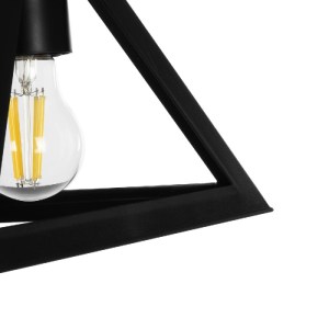 glo-203-0159-203_0159_7 GLOBOSTAR® TRIANGLE 203-0159 ΜΟΝΤΕΡΝΟ ΚΡΕΜΑΣΤΟ ΦΩΤΙΣΤΙΚΟ ΚΑΜΠΑΝΑ ΜΟΝΟΦΩΤΟ 1 X E27 IP20 ΜΑΥΡΟ ΠΛΑΣΤΙΚΟ - Μ24 X Π24 X Υ86CM