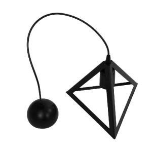 glo-203-0159-203_0159_9 GLOBOSTAR® TRIANGLE 203-0159 ΜΟΝΤΕΡΝΟ ΚΡΕΜΑΣΤΟ ΦΩΤΙΣΤΙΚΟ ΚΑΜΠΑΝΑ ΜΟΝΟΦΩΤΟ 1 X E27 IP20 ΜΑΥΡΟ ΠΛΑΣΤΙΚΟ - Μ24 X Π24 X Υ86CM