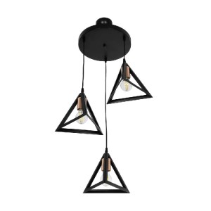 glo-203-0162-203_0162_4 GLOBOSTAR® TRIANGLE 203-0162 ΜΟΝΤΕΡΝΟ ΚΡΕΜΑΣΤΟ ΦΩΤΙΣΤΙΚΟ ΚΑΜΠΑΝΑ ΤΡΙΦΩΤΟ 3 X E27 IP20 ΜΑΥΡΟ ΜΕ ΧΡΥΣΟ ΠΛΑΣΤΙΚΟ - Μ50 X Π50 X Υ80CM