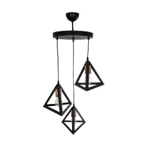 glo-203-0162-203_0162_5 GLOBOSTAR® TRIANGLE 203-0162 ΜΟΝΤΕΡΝΟ ΚΡΕΜΑΣΤΟ ΦΩΤΙΣΤΙΚΟ ΚΑΜΠΑΝΑ ΤΡΙΦΩΤΟ 3 X E27 IP20 ΜΑΥΡΟ ΜΕ ΧΡΥΣΟ ΠΛΑΣΤΙΚΟ - Μ50 X Π50 X Υ80CM