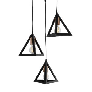 glo-203-0162-203_0162_6 GLOBOSTAR® TRIANGLE 203-0162 ΜΟΝΤΕΡΝΟ ΚΡΕΜΑΣΤΟ ΦΩΤΙΣΤΙΚΟ ΚΑΜΠΑΝΑ ΤΡΙΦΩΤΟ 3 X E27 IP20 ΜΑΥΡΟ ΜΕ ΧΡΥΣΟ ΠΛΑΣΤΙΚΟ - Μ50 X Π50 X Υ80CM