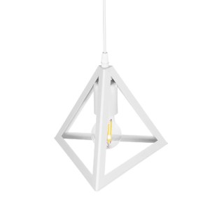 glo-203-0163-203_0163_6 GLOBOSTAR® TRIANGLE 203-0163 ΜΟΝΤΕΡΝΟ ΚΡΕΜΑΣΤΟ ΦΩΤΙΣΤΙΚΟ ΚΑΜΠΑΝΑ ΜΟΝΟΦΩΤΟ 1 X E27 IP20 ΛΕΥΚΟ ΠΛΑΣΤΙΚΟ - Μ24 X Π24 X Υ86CM