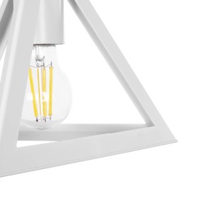 glo-203-0163-203_0163_7 GLOBOSTAR® TRIANGLE 203-0163 ΜΟΝΤΕΡΝΟ ΚΡΕΜΑΣΤΟ ΦΩΤΙΣΤΙΚΟ ΚΑΜΠΑΝΑ ΜΟΝΟΦΩΤΟ 1 X E27 IP20 ΛΕΥΚΟ ΠΛΑΣΤΙΚΟ - Μ24 X Π24 X Υ86CM