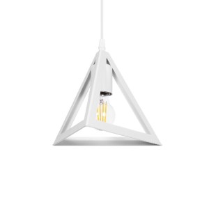 glo-203-0163-2261f6_203_0163_0 GLOBOSTAR® TRIANGLE 203-0163 ΜΟΝΤΕΡΝΟ ΚΡΕΜΑΣΤΟ ΦΩΤΙΣΤΙΚΟ ΚΑΜΠΑΝΑ ΜΟΝΟΦΩΤΟ 1 X E27 IP20 ΛΕΥΚΟ ΠΛΑΣΤΙΚΟ - Μ24 X Π24 X Υ86CM