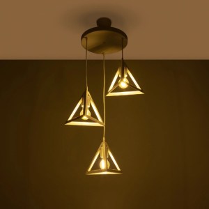 glo-203-0164-203_0164_2 GLOBOSTAR® TRIANGLE 203-0164 ΜΟΝΤΕΡΝΟ ΚΡΕΜΑΣΤΟ ΦΩΤΙΣΤΙΚΟ ΚΑΜΠΑΝΑ ΤΡΙΦΩΤΟ 3 X E27 IP20 ΛΕΥΚΟ ΠΛΑΣΤΙΚΟ - Μ50 X Π50 X Υ80CM