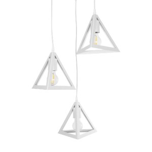 glo-203-0164-203_0164_6 GLOBOSTAR® TRIANGLE 203-0164 ΜΟΝΤΕΡΝΟ ΚΡΕΜΑΣΤΟ ΦΩΤΙΣΤΙΚΟ ΚΑΜΠΑΝΑ ΤΡΙΦΩΤΟ 3 X E27 IP20 ΛΕΥΚΟ ΠΛΑΣΤΙΚΟ - Μ50 X Π50 X Υ80CM