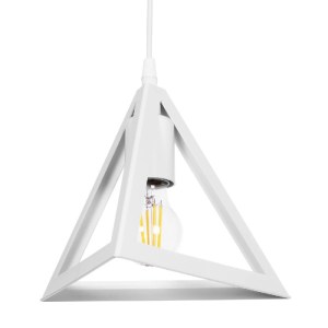 glo-203-0164-203_0164_7 GLOBOSTAR® TRIANGLE 203-0164 ΜΟΝΤΕΡΝΟ ΚΡΕΜΑΣΤΟ ΦΩΤΙΣΤΙΚΟ ΚΑΜΠΑΝΑ ΤΡΙΦΩΤΟ 3 X E27 IP20 ΛΕΥΚΟ ΠΛΑΣΤΙΚΟ - Μ50 X Π50 X Υ80CM