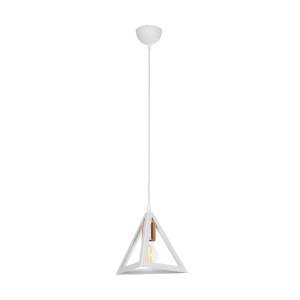 glo-203-0165-203_0165_3 GLOBOSTAR® TRIANGLE 203-0165 ΜΟΝΤΕΡΝΟ ΚΡΕΜΑΣΤΟ ΦΩΤΙΣΤΙΚΟ ΚΑΜΠΑΝΑ ΜΟΝΟΦΩΤΟ 1 X E27 IP20 ΛΕΥΚΟ ΜΕ ΧΡΥΣΟ ΠΛΑΣΤΙΚΟ - Μ24 X Π24 X Υ56CM