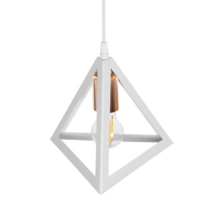 glo-203-0165-203_0165_6 GLOBOSTAR® TRIANGLE 203-0165 ΜΟΝΤΕΡΝΟ ΚΡΕΜΑΣΤΟ ΦΩΤΙΣΤΙΚΟ ΚΑΜΠΑΝΑ ΜΟΝΟΦΩΤΟ 1 X E27 IP20 ΛΕΥΚΟ ΜΕ ΧΡΥΣΟ ΠΛΑΣΤΙΚΟ - Μ24 X Π24 X Υ56CM