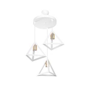 glo-203-0166-203_0166_0 GLOBOSTAR® TRIANGLE 203-0166 ΜΟΝΤΕΡΝΟ ΚΡΕΜΑΣΤΟ ΦΩΤΙΣΤΙΚΟ ΚΑΜΠΑΝΑ ΤΡΙΦΩΤΟ 3 X E27 IP20 ΛΕΥΚ