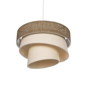 glo-203-0169-203_0169_5 GLOBOSTAR® SIERA 203-0169 ΜΟΝΤΕΡΝΟ ΚΡΕΜΑΣΤΟ ΦΩΤΙΣΤΙΚΟ ΚΑΠΕΛΟ ΜΟΝΟΦΩΤΟ 1 X E27 IP20 ΚΑΦΕ & ΣΚΟΥΡΟ ΜΠΕΖ ΥΦΑΣΜΑ - Μ38 X Π38 X Υ95CM