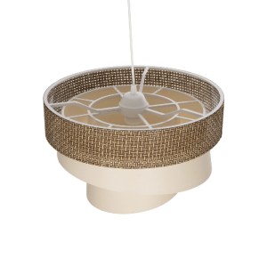 glo-203-0169-203_0169_6 GLOBOSTAR® SIERA 203-0169 ΜΟΝΤΕΡΝΟ ΚΡΕΜΑΣΤΟ ΦΩΤΙΣΤΙΚΟ ΚΑΠΕΛΟ ΜΟΝΟΦΩΤΟ 1 X E27 IP20 ΚΑΦΕ & ΣΚΟΥΡΟ ΜΠΕΖ ΥΦΑΣΜΑ - Μ38 X Π38 X Υ95CM