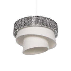 glo-203-0170-203_0170_5 GLOBOSTAR® SIERA 203-0170 ΜΟΝΤΕΡΝΟ ΚΡΕΜΑΣΤΟ ΦΩΤΙΣΤΙΚΟ ΚΑΠΕΛΟ ΜΟΝΟΦΩΤΟ 1 X E27 IP20 ΓΚΡΙ & ΛΕΥΚΟ ΥΦΑΣΜΑ - Μ38 X Π38 X Υ95CM