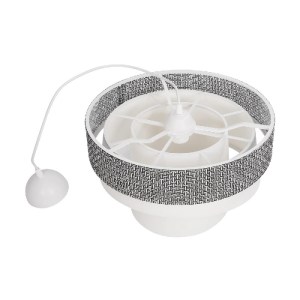 glo-203-0170-203_0170_9 GLOBOSTAR® SIERA 203-0170 ΜΟΝΤΕΡΝΟ ΚΡΕΜΑΣΤΟ ΦΩΤΙΣΤΙΚΟ ΚΑΠΕΛΟ ΜΟΝΟΦΩΤΟ 1 X E27 IP20 ΓΚΡΙ & ΛΕΥΚΟ ΥΦΑΣΜΑ - Μ38 X Π38 X Υ95CM