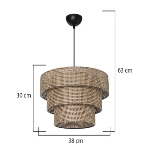 glo-203-0171-203_0171_3 GLOBOSTAR® LEVEL 203-0171 ΜΟΝΤΕΡΝΟ ΚΡΕΜΑΣΤΟ ΦΩΤΙΣΤΙΚΟ ΚΑΠΕΛΟ ΜΟΝΟΦΩΤΟ 1 X E27 IP20 ΚΑΦΕ ΔΙΑΤΡΗΤΟ ΥΦΑΣΜΑ - Μ38 X Π38 X Υ30CM