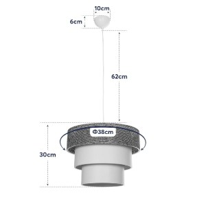 glo-203-0172-203_0172_10 GLOBOSTAR® LEVEL 203-0172 ΜΟΝΤΕΡΝΟ ΚΡΕΜΑΣΤΟ ΦΩΤΙΣΤΙΚΟ ΚΑΠΕΛΟ ΜΟΝΟΦΩΤΟ 1 X E27 IP20 ΣΚΟΥΡΟ ΚΑΦΕ & ΛΕΥΚΟ ΥΦΑΣΜΑ - Μ38 X Π38 X Υ95CM