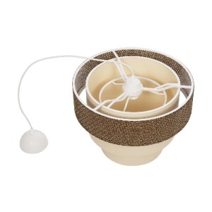 glo-203-0172-203_0172_9 GLOBOSTAR® LEVEL 203-0172 ΜΟΝΤΕΡΝΟ ΚΡΕΜΑΣΤΟ ΦΩΤΙΣΤΙΚΟ ΚΑΠΕΛΟ ΜΟΝΟΦΩΤΟ 1 X E27 IP20 ΣΚΟΥΡΟ ΚΑΦΕ & ΛΕΥΚΟ ΥΦΑΣΜΑ - Μ38 X Π38 X Υ95CM