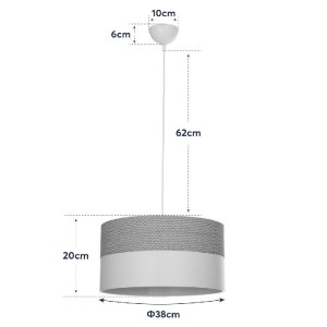 glo-203-0173-203_0173_10 GLOBOSTAR® LIVA 203-0173 ΜΟΝΤΕΡΝΟ ΚΡΕΜΑΣΤΟ ΦΩΤΙΣΤΙΚΟ ΚΑΠΕΛΟ ΜΟΝΟΦΩΤΟ 1 X E27 IP20 ΚΑΦΕ & ΛΕΥΚΟ ΥΦΑΣΜΑ - Μ38 X Π38 X Υ95CM
