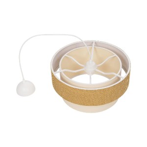 glo-203-0174-203_0174_9 GLOBOSTAR® LIVI 203-0174 ΜΟΝΤΕΡΝΟ ΚΡΕΜΑΣΤΟ ΦΩΤΙΣΤΙΚΟ ΚΑΠΕΛΟ ΜΟΝΟΦΩΤΟ 1 X E27 IP20 ΚΑΦΕ & ΛΕΥΚΟ ΥΦΑΣΜΑ - Μ38 X Π38 X Υ95CM