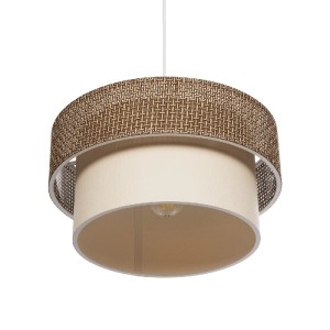 glo-203-0175-203_0175_5 GLOBOSTAR® LIVI 203-0175 ΜΟΝΤΕΡΝΟ ΚΡΕΜΑΣΤΟ ΦΩΤΙΣΤΙΚΟ ΚΑΠΕΛΟ ΜΟΝΟΦΩΤΟ 1 X E27 IP20 ΣΚΟΥΡΟ ΚΑΦΕ & ΛΕΥΚΟ ΥΦΑΣΜΑ - Μ38 X Π38 X Υ95CM