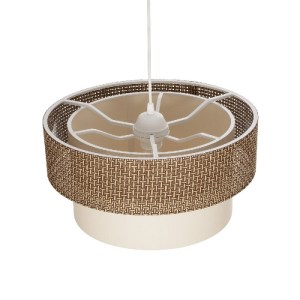 glo-203-0175-203_0175_6 GLOBOSTAR® LIVI 203-0175 ΜΟΝΤΕΡΝΟ ΚΡΕΜΑΣΤΟ ΦΩΤΙΣΤΙΚΟ ΚΑΠΕΛΟ ΜΟΝΟΦΩΤΟ 1 X E27 IP20 ΣΚΟΥΡΟ ΚΑΦΕ & ΛΕΥΚΟ ΥΦΑΣΜΑ - Μ38 X Π38 X Υ95CM