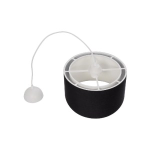 glo-203-0176-203_0176_9 GLOBOSTAR® LILI 203-0176 ΜΟΝΤΕΡΝΟ ΚΡΕΜΑΣΤΟ ΦΩΤΙΣΤΙΚΟ ΚΑΠΕΛΟ ΜΟΝΟΦΩΤΟ 1 X E27 IP20 ΜΑΥΡΟ & ΛΕΥΚΟ ΥΦΑΣΜΑ - Μ38 X Π38 X Υ95CM
