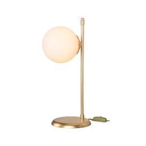 glo-203-0182-203_0182_2 GLOBOSTAR® GLOBUS 203-0182 ΜΟΝΤΕΡΝΟ ΕΠΙΤΡΑΠΕΖΙΟ ΦΩΤΙΣΤΙΚΟ ΠΟΡΤΑΤΙΦ ΜΟΝΟΦΩΤΟ 1 X E27 IP20 ΧΡΥΣΟ ΜΕΤΑΛΛΟ ΜΕ ΛΕΥΚΟ ΓΥΑΛΙ - Μ21 X Π16.5 X Υ45CM