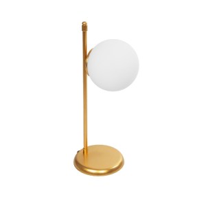 glo-203-0182-fbb266_203_0182_0 GLOBOSTAR® GLOBUS 203-0182 ΜΟΝΤΕΡΝΟ ΕΠΙΤΡΑΠΕΖΙΟ ΦΩΤΙΣΤΙΚΟ ΠΟΡΤΑΤΙΦ ΜΟΝΟΦΩΤΟ 1 X E27 IP20 ΧΡΥΣΟ ΜΕΤΑΛΛΟ ΜΕ ΛΕΥΚΟ ΓΥΑΛΙ - Μ21 X Π16.5 X Υ45CM
