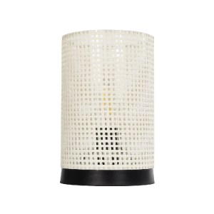 glo-203-0184-203_0184_3 GLOBOSTAR® CYLINDER 203-0184 ΜΟΝΤΕΡΝΟ ΕΠΙΤΡΑΠΕΖΙΟ ΦΩΤΙΣΤΙΚΟ ΜΟΝΟΦΩΤΟ 1 X E27 IP20 ΜΑΥΡΗ ΒΑΣΗ ΜΕ ΛΕΥΚΟ ΔΙΑΤΡΗΤΟ ΥΦΑΣΜΑ - Μ14 X Π14 X Υ21CM