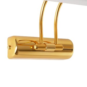 glo-203-0185-203_0185_5 GLOBOSTAR® REFINE 203-0185 ΦΩΤΙΣΤΙΚΟ ΤΟΙΧΟΥ - ΑΠΛΙΚΑ LED 7W 640LM 120° AC 220-240V IP44 ΘΕΡΜΟ ΛΕΥΚΟ 2700K ΧΡΥΣΟ - Μ35 X Π25 X Υ9CM - 2 XΡΟΝΙΑ ΕΓΓΥΗΣΗ