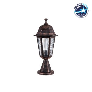 glo-203-0195-203_0195_0 GLOBOSTAR® VITRO 203-0195 VINTAGE ΕΠΙΔΑΠΕΔΙΟ ΦΩΤΙΣΤΙΚΟ ΦΑΝΑΡΑΚΙ ΜΟΝΟΦΩΤΟ 1 X E27 IP44 ΧΑΛΚ