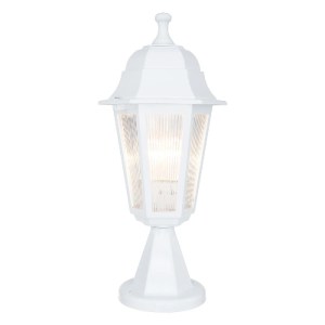 glo-203-0200-203_0200_2 GLOBOSTAR® VITRO 203-0200 VINTAGE ΕΠΙΔΑΠΕΔΙΟ ΦΩΤΙΣΤΙΚΟ ΦΑΝΑΡΑΚΙ ΜΟΝΟΦΩΤΟ 1 X E27 IP44 ΛΕΥΚΟ ΠΛΑΣΤΙΚΟ ΣΩΜΑ - Μ16 X Π16 X Υ39CM