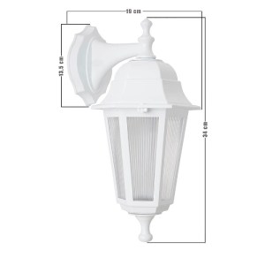 glo-203-0201-203_0201_3 GLOBOSTAR® VITRO 203-0201 VINTAGE ΕΠΙΤΟΙΧΙΟ ΦΩΤΙΣΤΙΚΟ ΦΑΝΑΡΑΚΙ ΜΟΝΟΦΩΤΟ 1 X E27 IP44 ΛΕΥΚΟ ΠΛΑΣΤΙΚΟ ΣΩΜΑ - Μ19 X Π16 X Υ39CM