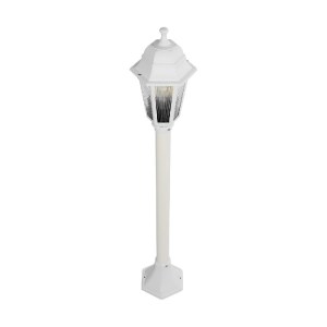 glo-203-0202-203_0202_4 GLOBOSTAR® VITRO 203-0202 VINTAGE ΕΠΙΔΑΠΕΔΙΟ ΦΩΤΙΣΤΙΚΟ ΚΟΛΩΝΑΚΙ ΚΗΠΟΥ  ΜΟΝΟΦΩΤΟ 1 X E27 IP44 ΛΕΥΚΟ & ΔΙΑΦΑΝΟ ΠΛΑΣΤΙΚΟ - Μ16 X Π16 X Υ100CM