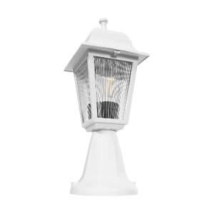 glo-203-0220-203_0220_4 GLOBOSTAR® SOLME 203-0220 VINTAGE ΕΠΙΔΑΠΕΔΙΟ ΦΩΤΙΣΤΙΚΟ ΦΑΝΑΡΑΚΙ ΜΟΝΟΦΩΤΟ 1 X E27 IP44 ΛΕΥΚΟ & ΔΙΑΦΑΝΟ ΠΛΑΣΤΙΚΟ - Μ15 X Π15 X Υ38CM
