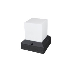 glo-203-0245-203_0245_0 GLOBOSTAR® CUBIX 203-0245 ΜΟΝΤΕΡΝΟ ΕΠΙΔΑΠΕΔΙΟ ΦΩΤΙΣΤΙΚΟ ΜΟΝΟΦΩΤΟ 1 X E27 IP44 ΜΑΥΡΟ ΠΛΑΣΤΙ