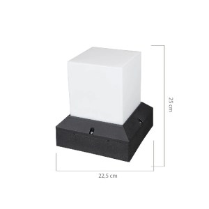glo-203-0245-203_0245_3 GLOBOSTAR® CUBIX 203-0245 ΜΟΝΤΕΡΝΟ ΕΠΙΔΑΠΕΔΙΟ ΦΩΤΙΣΤΙΚΟ ΜΟΝΟΦΩΤΟ 1 X E27 IP44 ΜΑΥΡΟ ΠΛΑΣΤΙΚΟ ΣΩΜΑ - Μ22.5 X Π22.5 X Υ25CM