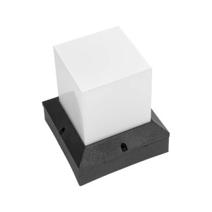 glo-203-0245-203_0245_4 GLOBOSTAR® CUBIX 203-0245 ΜΟΝΤΕΡΝΟ ΕΠΙΔΑΠΕΔΙΟ ΦΩΤΙΣΤΙΚΟ ΜΟΝΟΦΩΤΟ 1 X E27 IP44 ΜΑΥΡΟ ΠΛΑΣΤΙΚΟ - Μ22.5 X Π22.5 X Υ25CM