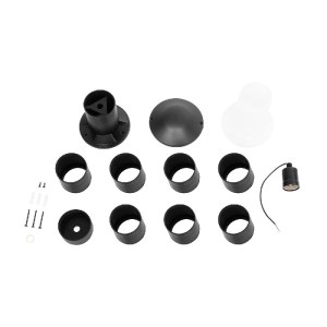 glo-203-0247-203_0247_7 GLOBOSTAR® GARDENIO 203-0247 ΜΟΝΤΕΡΝΟ ΕΠΙΔΑΠΕΔΙΟ ΦΩΤΙΣΤΙΚΟ ΚΟΛΩΝΑΚΙ ΚΗΠΟΥ ΜΟΝΟΦΩΤΟ 1 X E27 IP44 ΜΑΥΡΟ ΠΛΑΣΤΙΚΟ - Μ15 X Π15 X Υ85CM