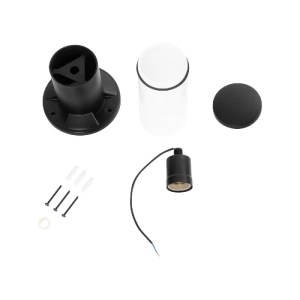 glo-203-0249-203_0249_7 GLOBOSTAR® GARDENIO 203-0249 ΜΟΝΤΕΡΝΟ ΕΠΙΔΑΠΕΔΙΟ ΦΩΤΙΣΤΙΚΟ ΚΟΛΩΝΑΚΙ ΚΗΠΟΥ ΜΟΝΟΦΩΤΟ 1 X E27 IP44 ΜΑΥΡΟ ΠΛΑΣΤΙΚΟ - Μ15 X Π15 X Υ31CM
