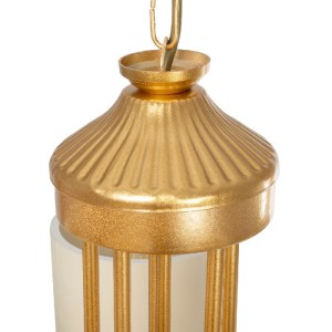 glo-203-0254-203_0254_10 GLOBOSTAR® TRITON 203-0254 VINTAGE ΚΡΕΜΑΣΤΟ ΦΩΤΙΣΤΙΚΟ ΚΑΠΕΛΟ ΠΟΛΥΦΩΤΟ 5 X E27 IP20 ΧΡΥΣΟ ΜΕΤΑΛΛΟ ΜΕ ΜΠΕΖ ΥΦΑΣΜΑ - Μ50 X Π50 X Υ48CM