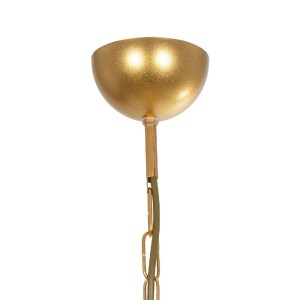 glo-203-0254-203_0254_11 GLOBOSTAR® TRITON 203-0254 VINTAGE ΚΡΕΜΑΣΤΟ ΦΩΤΙΣΤΙΚΟ ΚΑΠΕΛΟ ΠΟΛΥΦΩΤΟ 5 X E27 IP20 ΧΡΥΣΟ ΜΕΤΑΛΛΟ ΜΕ ΜΠΕΖ ΥΦΑΣΜΑ - Μ50 X Π50 X Υ48CM