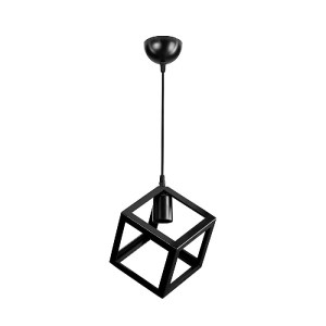 glo-203-0274-a6228d_203_0274_0 GLOBOSTAR® DISE 203-0274 ΜΟΝΤΕΡΝΟ ΚΡΕΜΑΣΤΟ ΦΩΤΙΣΤΙΚΟ ΚΥΒΟΣ ΜΟΝΟΦΩΤΟ 1 X E27 IP20 ΜΑΥΡΟ ΠΛΑ