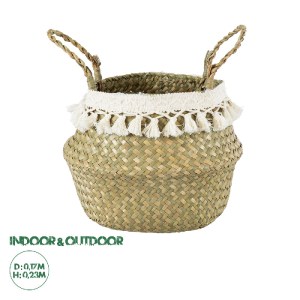 glo-20306-20306_0 GLOBOSTAR® ARTIFICIAL GARDEN MILOS 20306 ΔΙΑΚΟΣΜΗΤΙΚΟ ΨΑΘΙΝΟ ΚΑΛΑΘΙ - ΚΑΣΠΩ ΓΛΑΣΤΡΑ - FLOW