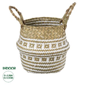 glo-20338-20338_00 GLOBOSTAR® ARTIFICIAL GARDEN SYMI 20338 ΔΙΑΚΟΣΜΗΤΙΚΟ ΨΑΘΙΝΟ ΚΑΛΑΘΙ - ΚΑΣΠΩ ΓΛΑΣΤΡΑ - FLOWE