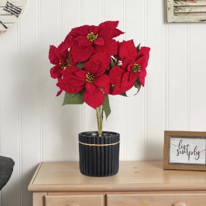 glo-20365-20365_20457 GLOBOSTAR® ARTIFICIAL GARDEN CHRISTMASS FLOWER EUPHORBIA 20365 ΤΕΧΝΗΤΟ ΔΙΑΚΟΣΜΗΤΙΚΟ ΧΡΙΣΤΟ