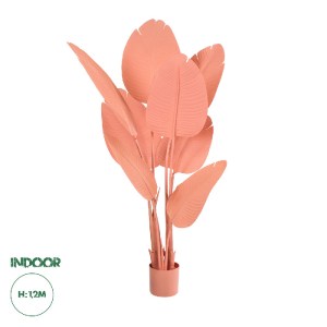 glo-20366-20366_0 GLOBOSTAR® ARTIFICIAL GARDEN SALMON STRELITZIA 20366 ΤΕΧΝΗΤΟ ΔΙΑΚΟΣΜΗΤΙΚΟ ΦΥΤΟ ΣΟΜΟΝ ΣΤΕΡΛ