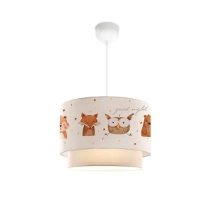 glo-204-0001-ayd_2993_0 GLOBOSTAR® OWL 204-0001 ΠΑΙΔΙΚΟ ΚΡΕΜΑΣΤΟ ΦΩΤΙΣΤΙΚΟ ΦΙΓΟΥΡΑ ΜΟΝΟΦΩΤΟ 1 X E27 IP20 ΛΕΥΚΟ ΥΦΑ